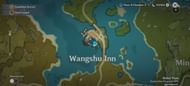 Location of Wangshu Inn in Liyue